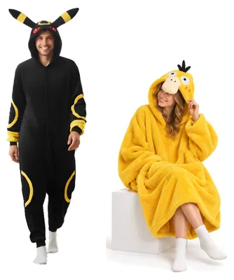 Obrázek produktu pro Onesie Kigurumi Pyžamo Pokemon Umbreon Převlek Kostým XXL: 185 - 195cm + Mikina deka s kapucí