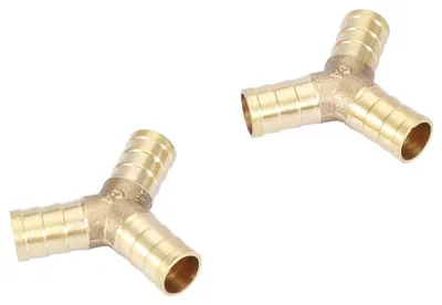 Messing T-Stück Schnellverbinder 12 mm, 2 Stück