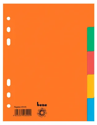 Image de bene 97470 Répertoire en carton A5 5 pièces