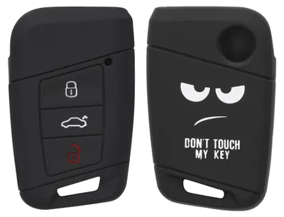 Produktbild von kwmobile Schlüsselhülle für VW 3-Tasten Autoschlüssel (nur Keyless Go) Hülle - Autoschlüssel Schlüssel Hülle aus Silikon - Schlüsselschutz Gehäuse in