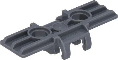 A single gray LEGO Technic part is shown against a white background.