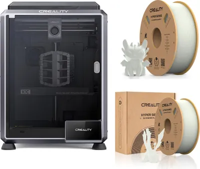 Image de Imprimante 3D Creality K1C, avec 2kg de filaments Creality Hyper PLA--Blanc