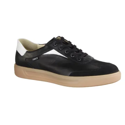 Produktbild von Finn Comfort Interlagos Schwarz/Weiß, Herren, Sneaker, Leder, Korkfußbett, NEU - Herrenschuhe Sneaker / Schnürschuh, Schwarz, leder (velour/nube/clio)