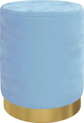 Obrázok produktu pre vidaXL Okrúhla úložná stolička svetlomodrý zamat 31 x 37 cm