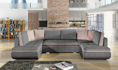 Produktbild von XXL Wohnlandschaft Ecksofa Sofa Couch Polster Garnitur Ecke Designer Neu Stoff