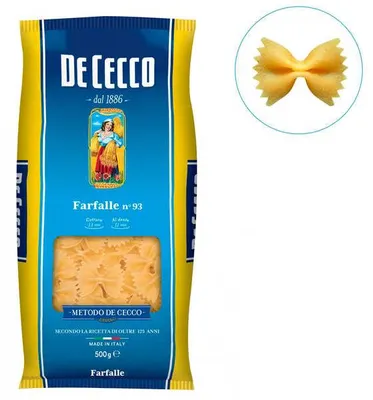 Produktbild von De Cecco Farfalle Nr. 93 - 500 gr.