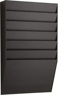 Produktbild von PAPERFLOW Wand-Prospekthalter 6 Fächer A4 quer schwarz