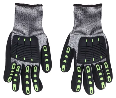 Produktbild von Schutzhandschuh mit 5 Stufen, schnittfest, schlagfest, schwarz, für Gartenarbeiten im Freien