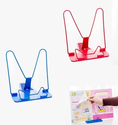 Immagine prodotto di Set di fermalibri - 2 pezzi - Fermalibri antiscivolo - Supporti per libri - Ausilio per la lettura - Supporti per libri di cucina - Fermapagine - Regolabili (0° - 68°)