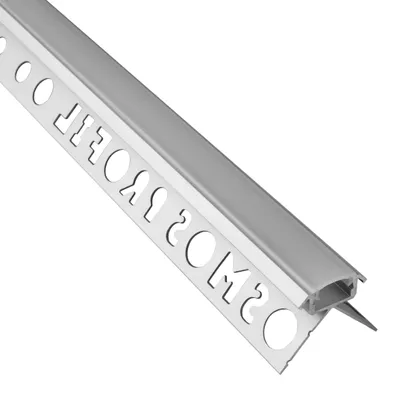Produktbild von C-T77 LED Alu Fliesenprofil Ecke aussen 10mm silber 1m opal