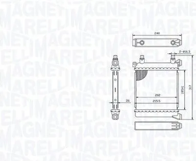 Obrázok produktu pre MAGNETI MARELLI 350213214500 Chladič Vodný chladič Chladič motora