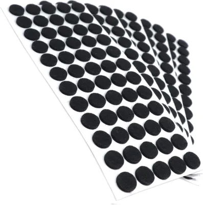 Produktbild von Adsamm® | 300 x selbstklebende Filzgleiter / Schwarz / Ø 14 mm / rund / Möbelgleiter aus Filz mit 3.5 mm Stärke