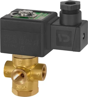 Produktbild von Riegler 3/2-Wege-MV., MS, NC, direktg. 24 V DC, NBR, Rp 1/4, PN 0-4 bar