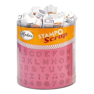 Produktbild von STAMPO Scrap Stempel / - kissen Alphabet 2  103 + 1 Stk. sortiert