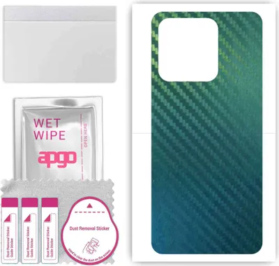 Produktbild von apgo Rückseite Schutzfolie, Skin, kompatibel mit Xiaomi Redmi 10A Sport, Hinten Displayschutzfolie aus Vinylfolie, kratzfest, einfache Montage - Kohlenstoff-Chamäleon CAKA1