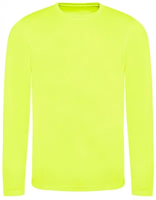 Immagine prodotto di Just Cool JC002 | Herren Maglietta a maniche lunghe Cool Trainings - Farbe: Giallo elettrico - Größe: XL