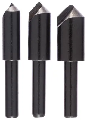Produktbild von Kegelsenker-Set 1-Schneiden 8,0; 10,0; 12,0 mm, 3-tlg.