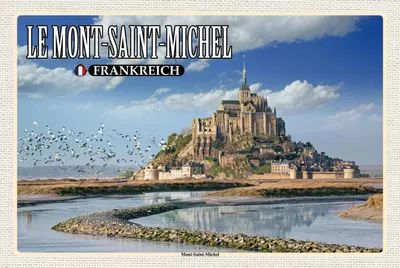 Produktbild von vianmo Holzschild 20x30 cm Le Mont-Saint-Michel Frankreich Spruch Zitat