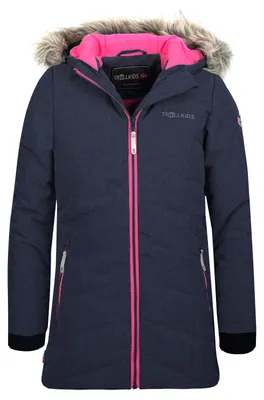 Productafbeelding van Trollkids Girls Lifjell Jacket wodoodporna jas voor kinderen, donkerblauw, maat 128