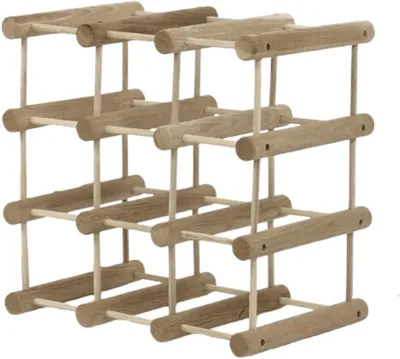Produktbild von MODO24 Weinregal Modular, 12 Flaschen, 1 Modul, Flaschenregal, Weinständer, Eiche Massivholz, Modul 36x36x24 cm, Natur Geölt, RW7