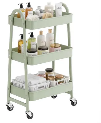 Produktbild von SONGMICS Rollwagen mit 3 Ebenen, Servierwagen aus Stahl