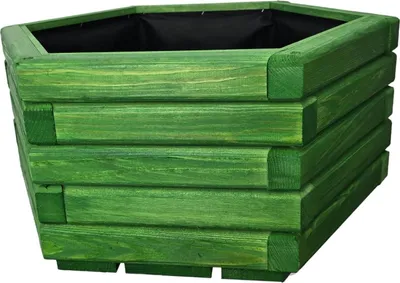 Obrázok produktu pre HolzGarden Drevený Kvetináč 60 x 30 x 53 cm Akácia Impregnovaný Šesťuholník 63 l Balkón Záhrada