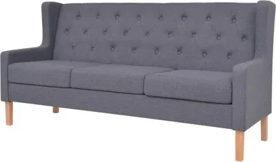 Immagine prodotto di The Living Store Divano 3 posti in tessuto grigio