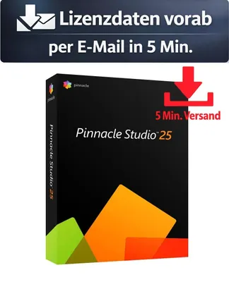 Produktbild von Corel Pinnacle Studio 26 (2023) STANDARD (1 PC - perpetual) ESD Bild, Video Audio 5 Min. Versand als Download per Mail