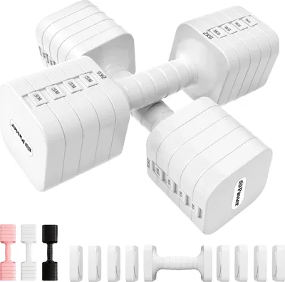 Produktbild von 20 KG Verstellbare Hanteln Set, 5-in-1 Kurzhanteln 2er Set (2/4/6/8/10 kg pro Hantel), Gewichte Frauen Männer Adjustable Dumbbell für Fitness, Home