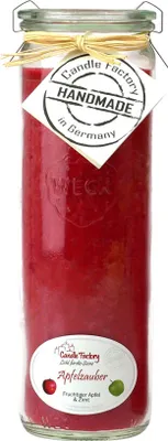 Produktbild von Candle Factory Duftkerze Big-Jumbo "Apfelzauber", altrot