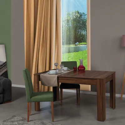 Produktbild von Skye Decor, Erweiterbarer Esstisch, Walnuss, 78 x 150 x 90 cm | 100% melaminbeschichtete Spanplatte, Stärke: 25 mm | Offene Größe: 170 x 78 x 80 cm | Modernes Design für Ihr Zuhause.