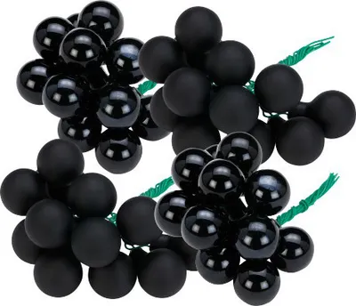 Produktbild von Weihnachtskugeln am Draht 2cm Glas 144 Stück - Ebony Black
