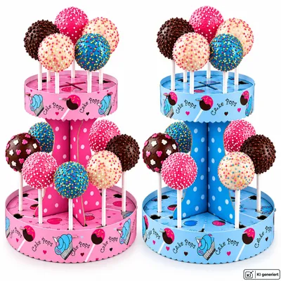 Produktbild von Cakepop Ständer Kuchenlolli Kuchen Halter Lollipop Backform Süßigkeiten DIY Blau