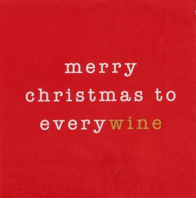 Produktbild von Cocktailservietten "Merry Christmas to everywine"