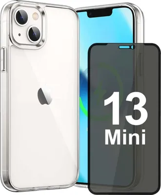 Produktbild von Transparente Hülle für iPhone mit Displayschutz – IPhone 13 Mini / Privacy