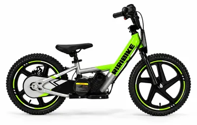 Produktbild von Elektro Laufrad für Kinder RIRIBIKE RTX6 S 24V (16"), Grün, Lithium-Akku, 250-W-Motor, Scheibenbremse