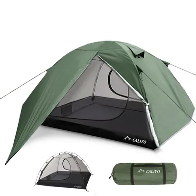 Produktbild von Kuppelzelt Zelt für 2 und 3 Personen in 4 Jahreszeiten, Ultraleicht für Camping, Wasserdicht, einfach aufzubauen und zu tragen