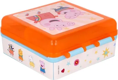 Obrázek produktu pro Peppa Pig / Wutz - quadratische Sandwich Box mit mehreren Fächern