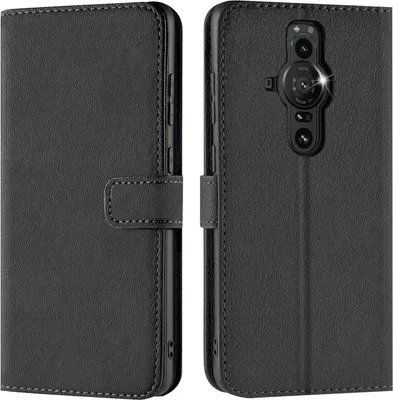 Produktbild von Conie Klapp Tasche für Sony Xperia PRO-I Kartenfach Rundumschutz Hülle in Schwarz