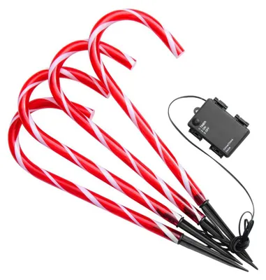 LED Weihnachtsdeko Lollis, 8 Stück, wasserdicht, für Außen