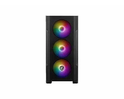 Produktbild von MSI MAG FORGE M100R Computer-Gehäuse Midi Tower Schwarz, Transparent