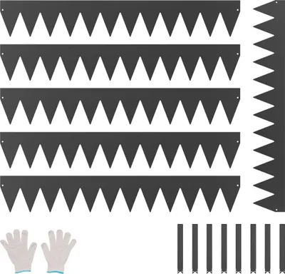 Immagine prodotto di Bordure in acciaio per giardino, confezione da 6 pezzi, 40 x 6 pollici, resistenti alla ruggine, colore nero