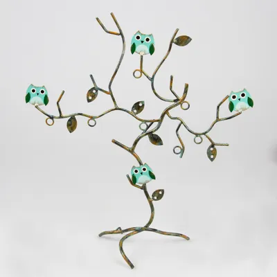 Produktbild von Sass & Belle Schmuckständer Baum mit Eulen - Höhe 37 cm