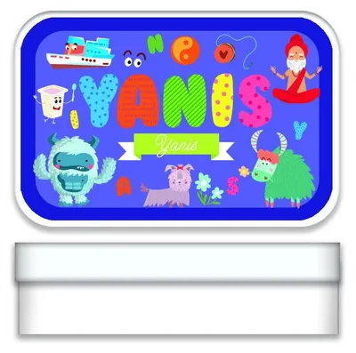Voucherbox „Yanis“ aus Metall, personalisiert, 2,7x9,7x6,2 cm