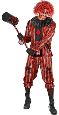 Produktbild von Horror Clown „Wicked Clown“ Kostüm für Herren | 3-tlg. Größe: S
