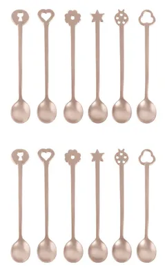 Produktbild von Living Antique Sambonet Set 12 Partylöffel Portafort/PVD Champ. 52649P23