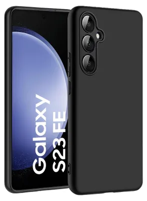 Produktbild von Silikon Hülle für Samsung Galaxy S23 FE Schutzhülle Matt Schwarz Backcover Handy Case