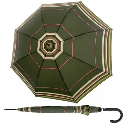 Obrázek produktu pro Doppler Fiber Flex AC Camoustripe - dámský holový vystřelovací deštník, zelená, geometrický / abstraktní