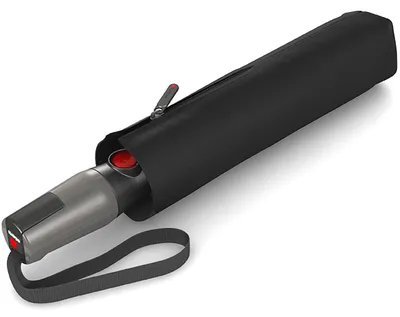 Produktbild von Knirps T.400, Kompakt, Regenschirm, Rund, Schwarz, Aluminium, Edelstahl, Polyester