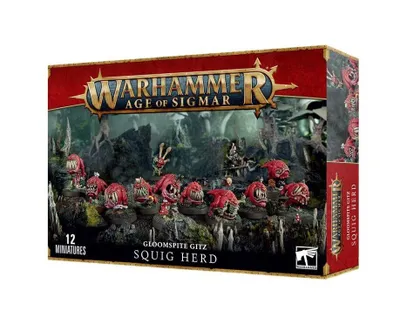 Zdjęcie produktu dla Gloomspite Gitz Squig Herd Warhammer Age of Sigmar – Chaotyczne Stado z 10 Squigami i 2 Herdersami